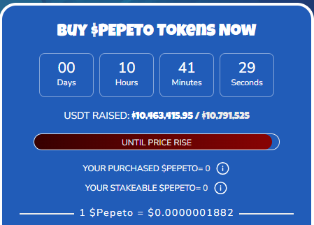 pepeto presale price