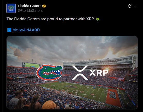 University of Florida signed a multi-year partnership with Ripple,