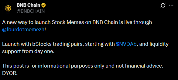 BNB Chain official Tweet