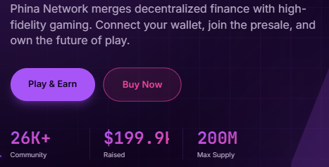 Phina Network Presale Dashboard Phina Network Presale Dashboard
