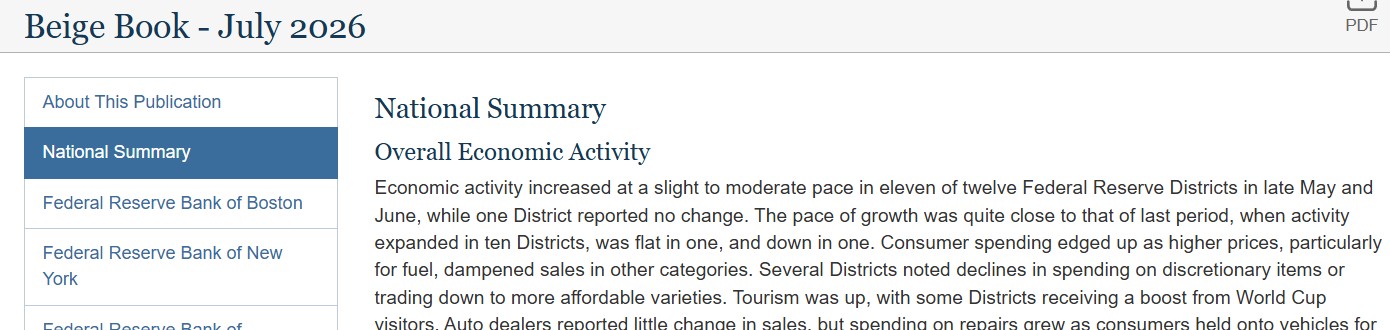 Federal Reserve Beige Book Federal Reserve Beige Book