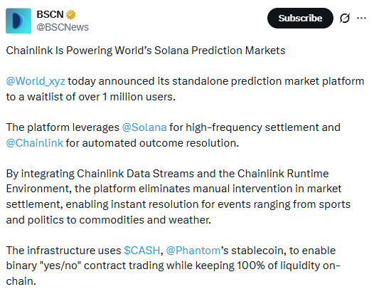 Chainlink Is Powering World Solana Prediction Markets Chainlink Is Powering World Solana Prediction Markets