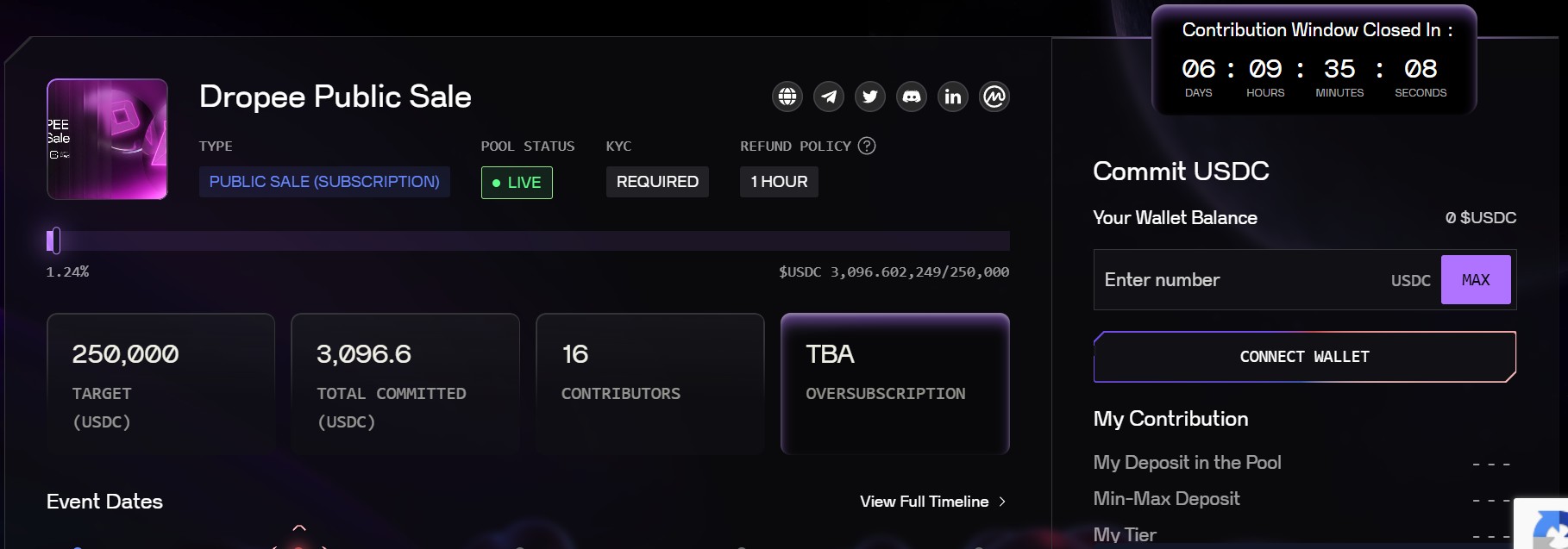 Dropee Public Sale Live Dropee Public Sale Live