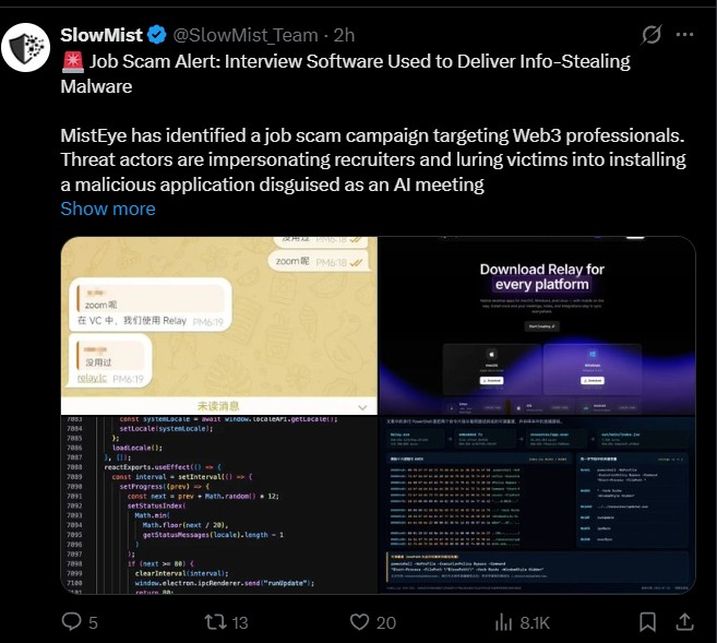 Crypto Job Scam Targets Web3 Professionals With Fake Recruiters