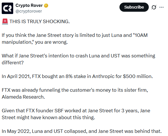 Jane Street 10 AM Bitcoin manipulation trading 