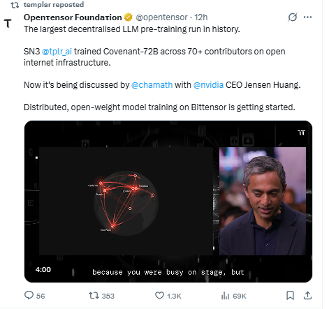 Templar SN3 price prediction driven by decentralized AI training and NVIDIA validation news Templar SN3 price prediction driven by decentralized AI training and NVIDIA validation news