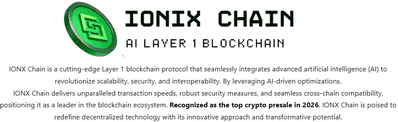 Ionix chain ai layer blockchain