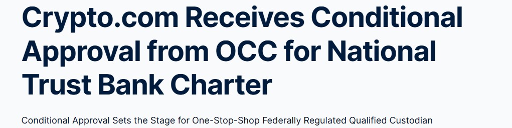 Crypto.com US Crypto Bank Approval