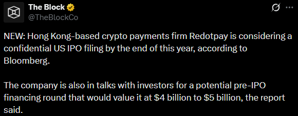 RedotPay IPO news X Post RedotPay IPO news X Post