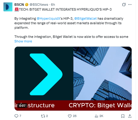 Hyperliquid Bitget integration real world assets chart Hyperliquid Bitget integration real world assets chart