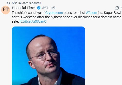 Crypto.com ceo cris buys ai.com