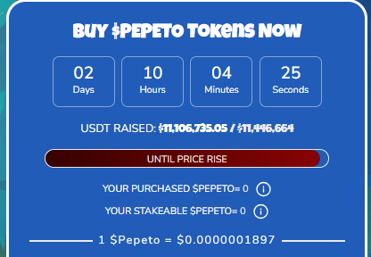 pepeto presale price pepeto presale price