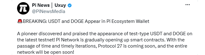 Test USDT and DOGE in Pi Wallet Test USDT and DOGE in Pi Wallet