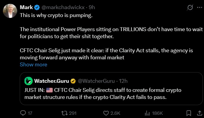 SEC and CFTC Rules, CLARITy Act Stalls