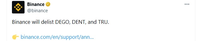Binance Delisting 2026