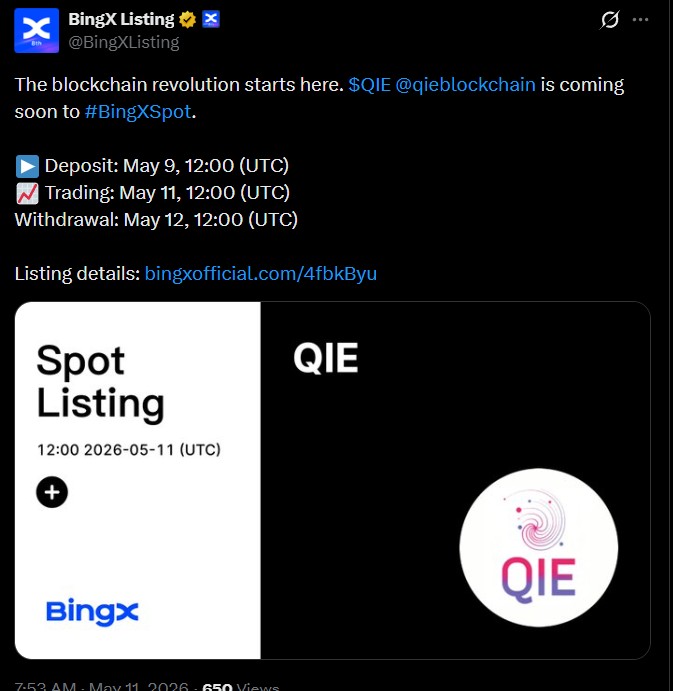 QIE Token Listings Go Live: What Changes on May 11 and May 15