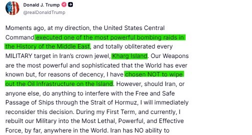 Trump Statement On Strikes At Iran 