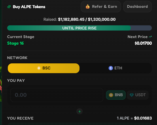 alphapepe presale tokens