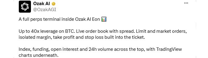 Ozak AI EON Perps Terminal Ozak AI EON Perps Terminal