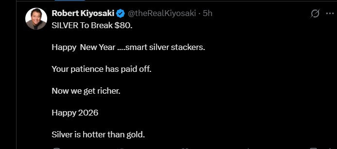 Kiyosaki 2026 Silver Forecast