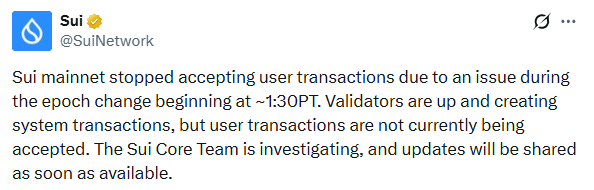 sui mainnet outage