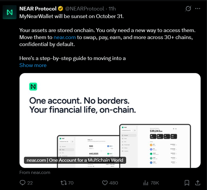 NEAR Recommends a Small Test Before Moving All Assets NEAR Recommends a Small Test Before Moving All Assets