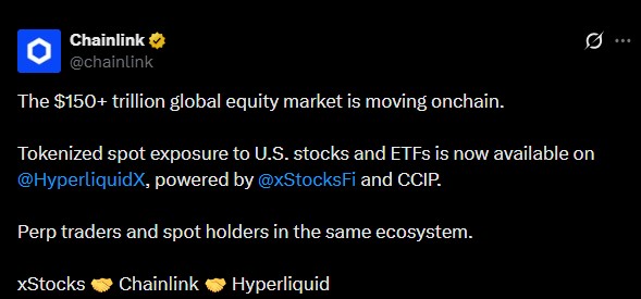 information share by Chainlink on X information share by Chainlink on X