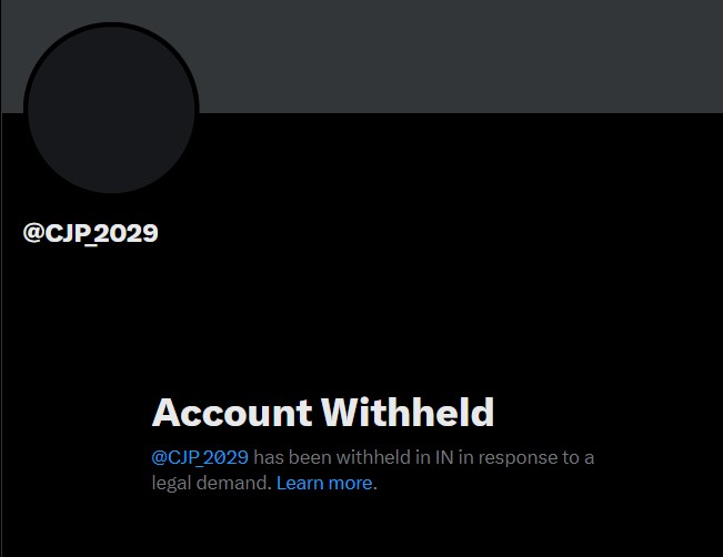 Account Blocked of CJP on X