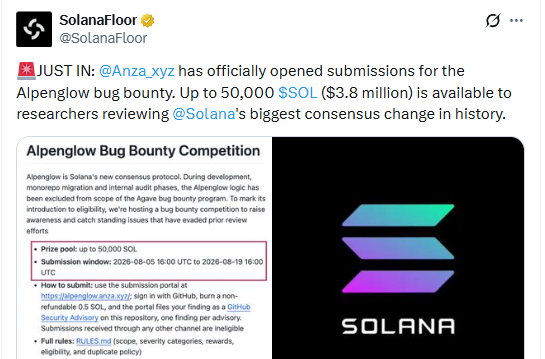 Alpenglow Bug Bounty submissions Opens