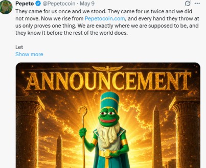 Pepeto announcement