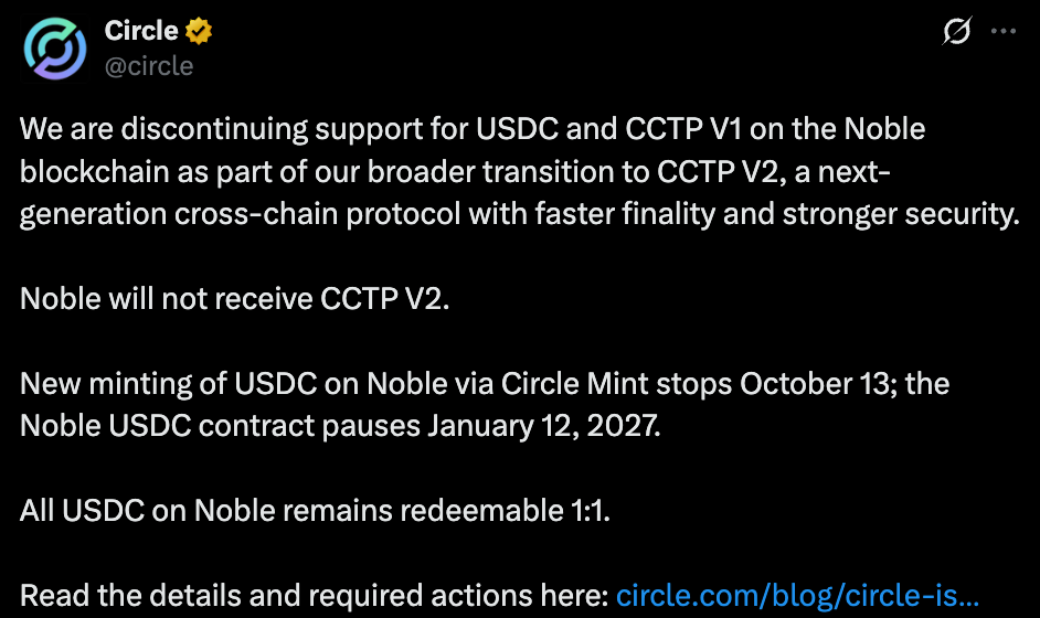 Circle Official Tweet