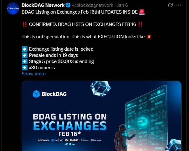 BlockDAG Launch and Presale Ending