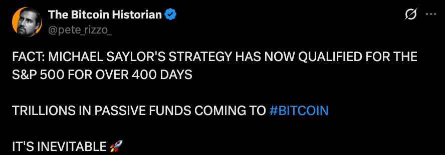 The Bitcoin Historian Tweet