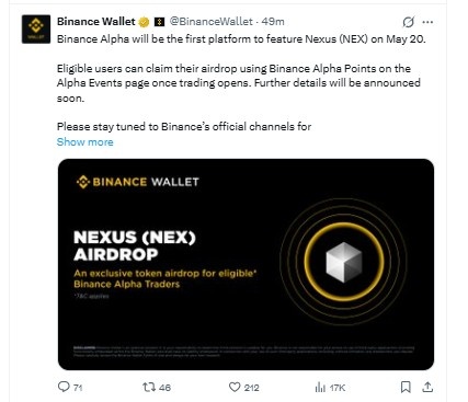 Nexus binance airdrop