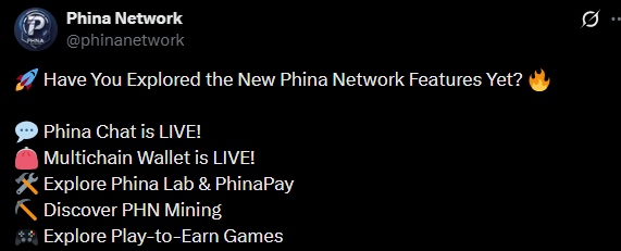 Phina Network Update X Post Phina Network Update X Post