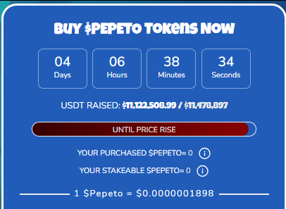 pepeto presale price pepeto presale price