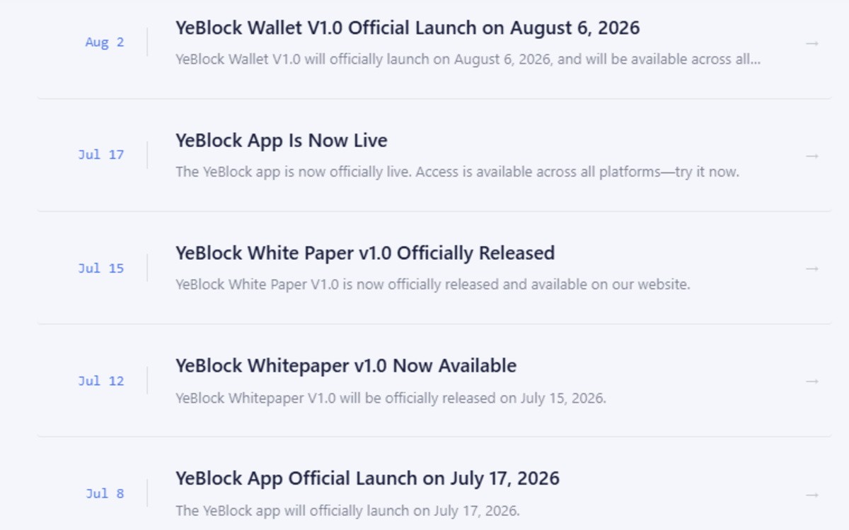 Official website screenshot of recent announcements Official website screenshot of recent announcements