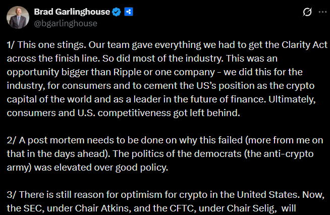 Brad Garlinghouse Calls for Review as Ripple Backs Regulatory Rulemaking