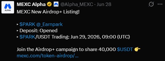 EarnPark MEXC listing today