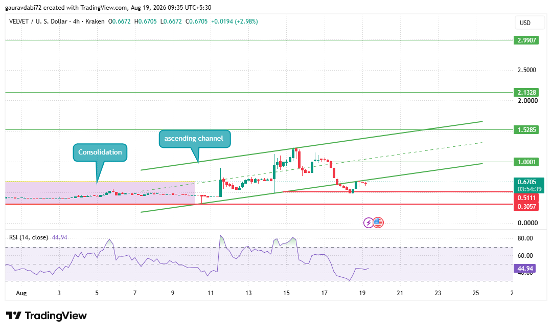 velvet chart tradingvie shows 