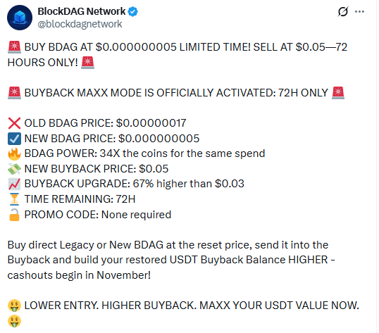 blockdag latest tweet
