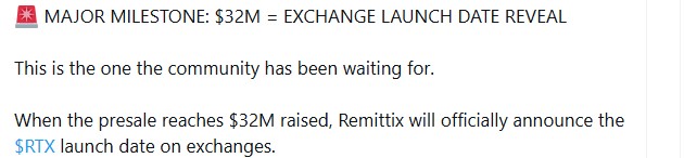 Remittix Launch Date Target