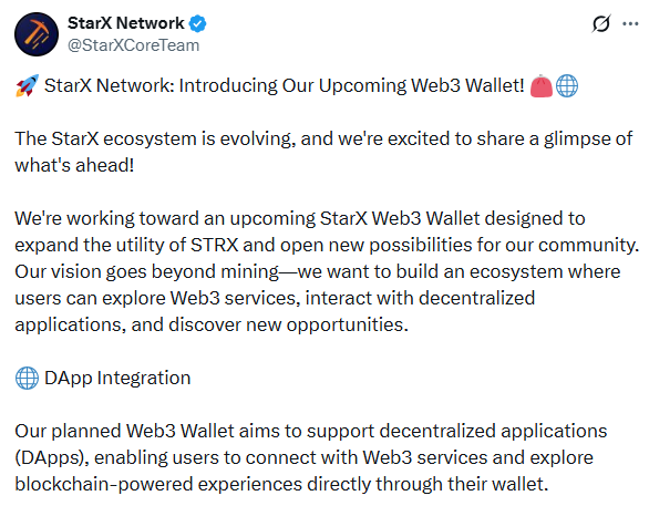StarX Network Post on X StarX Network Post on X