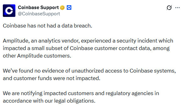 Coinbase Support Post on X Coinbase Support Post on X
