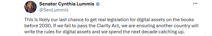 Senator Cynthia Lummis on Bill Delay