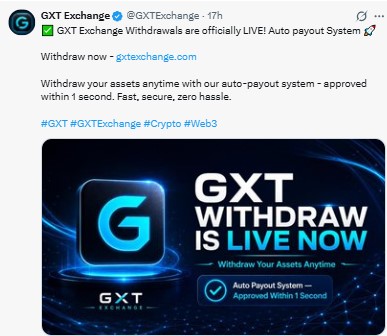 GXT Exchange Withdrawals are officially LIVE GXT Exchange Withdrawals are officially LIVE