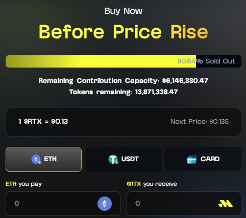 Remittix Presale 80% Sold Out Remittix Presale 80% Sold Out