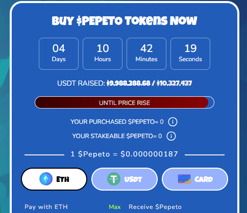 pepeto presale live data