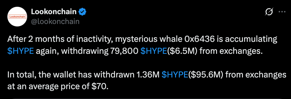 LookonChain First Tweet