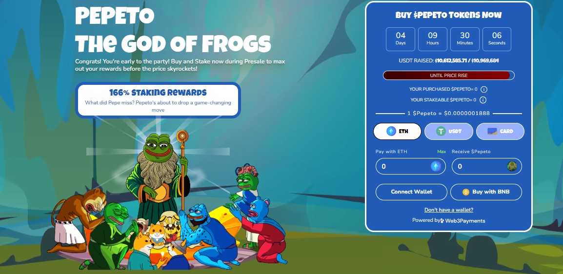 Pepeto Presale Price Today